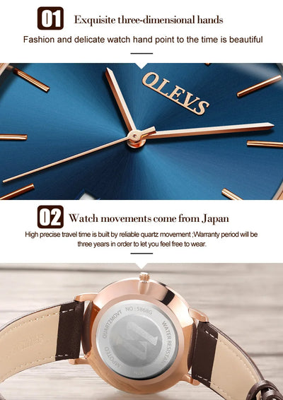 Reloj de Lujo para Hombre con Correa de Cuero, Resistente al Agua - Image 21