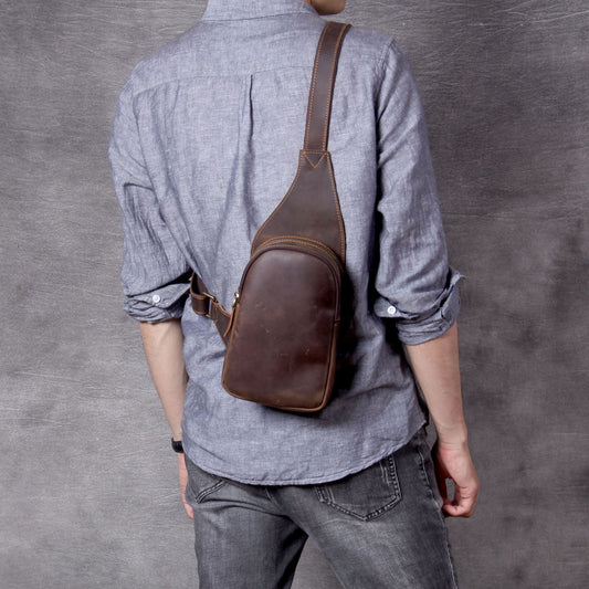 Mochila Bandolera Retro Artesanal para Hombre