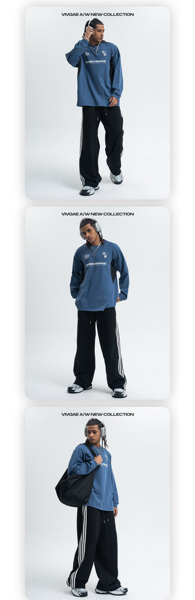 Camiseta Raglan Manga Larga con Costuras Retro para Hombre - Abrigo Otoño Invierno - Image 11