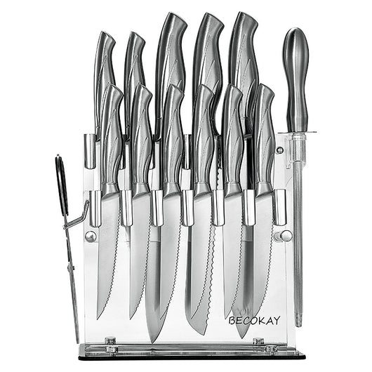 Juego de 13 Cuchillos de Acero Inoxidable con Mango Hueco - Image 2