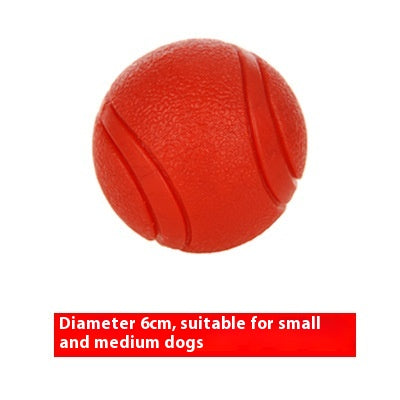 Orange rubber pet toy ball with textured surface and grooved lines, 5cm diameter, suitable for small dogs. - Image 7