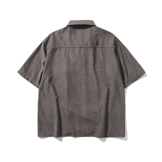 Camisa Corta Estilo Chino Tradicional con Botones de Rana para Hombre - Image 10