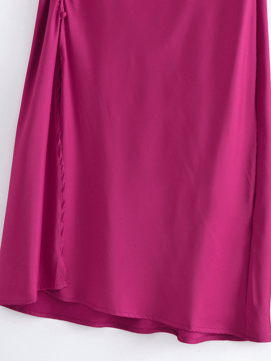 Vestido Elegante con Tirantes Ajustables y Detalles de Abertura - Image 2