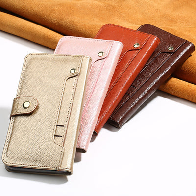 Funda Flip de Cuero Compatible con Apple