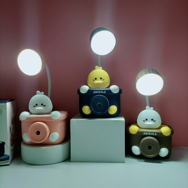 Sacapuntas Animal Travieso con Lámpara de Escritorio LED