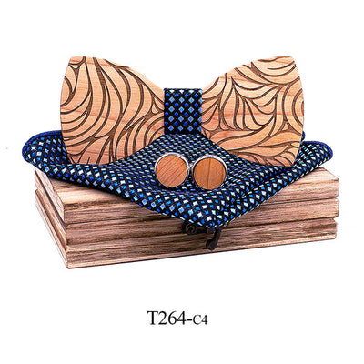 Corbatín de Madera con Patrón Floral Elegante - Image 11