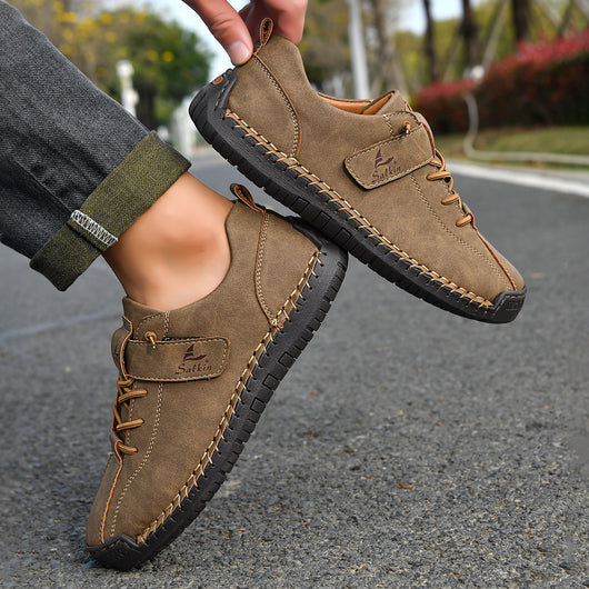Botas Cortas para Hombre Talla Grande con Costura a Mano - Image 20