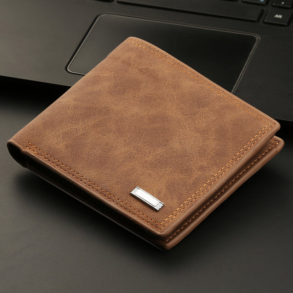 Billetera Compacta para Hombre con Cierre y Múltiples Compartimentos