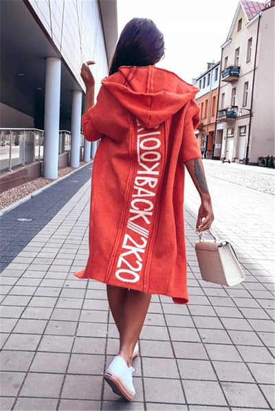 Cardigan con Capucha y Letras Bordadas - Suéter Tejido para Mujer - Image 16