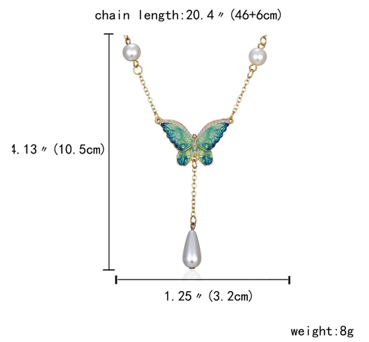 Aretes de Perla Mariposa - Set de Diseño Elegante - Image 13
