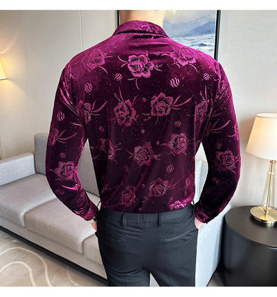 Ropa Elegante en Terciopelo Dorado para Hombre Talla Grande - Image 12