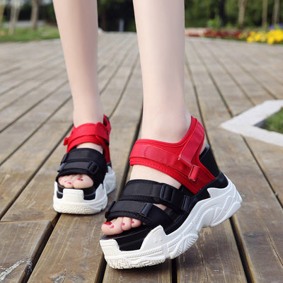 Sandalias Deportivas Cuña para Mujer - Estilo Coreano Verano - Image 4