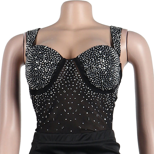 Conjunto de Dos Piezas con Strass, Espalda Descubierta en Dos Colores - Image 23