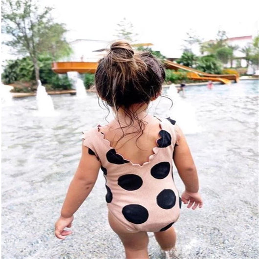 Traje de Baño Infantil de Una Pieza con Lunares - Image 3