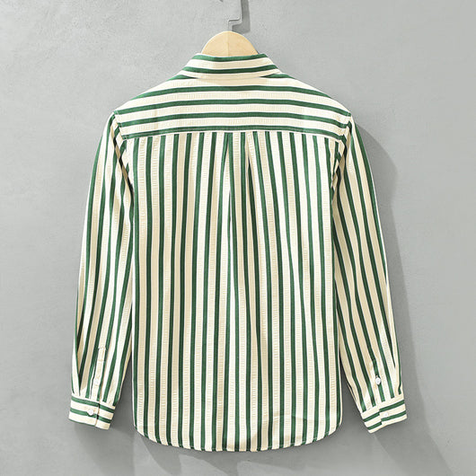Camisa Holgada de Rayas Verticales Manga Larga - Image 15
