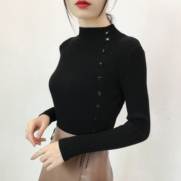 Suéter Cuello Alto con Botones