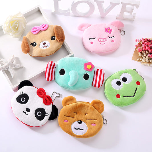 Monedero Peluche Adorable con Diseño Cartoon - Estuche para Llaves Mujer