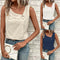 Chaleco Casual de Cuello Diagonal Multicolor para Mujer