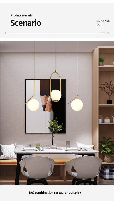 Lámpara Colgante de Cobre Minimalista Moderna para Dormitorio - Image 8