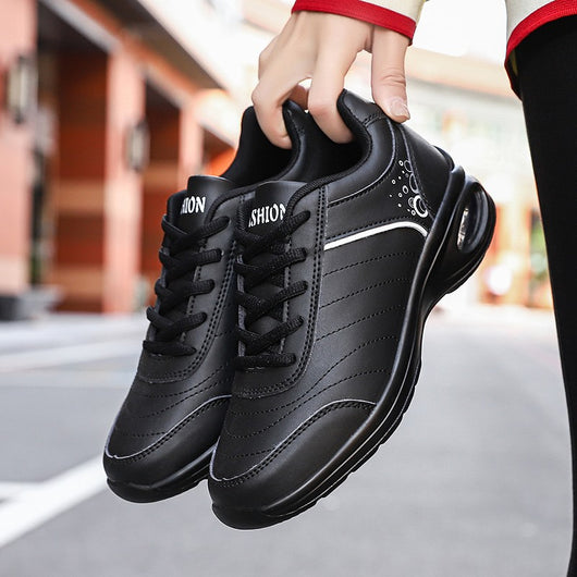Zapatillas Deportivas para Mujer de Cuero con Suela Gruesa y Transpirabilidad - Image 6
