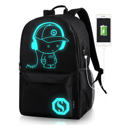 Mochila de Ocio Exterior con Carga USB y Luz Integrada