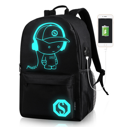Mochila de Ocio Exterior con Carga USB y Luz Integrada