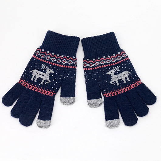 Guantes Tejidos con Patrón Navideño Jacquard - Image 6