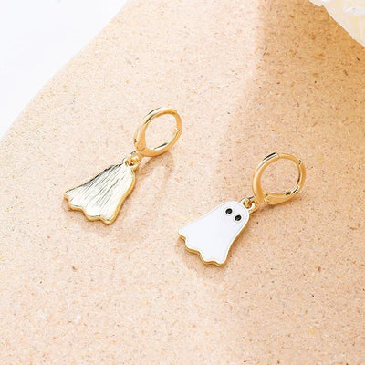 Aretes de Aro con Fantasma Dorado para Halloween - Image 14