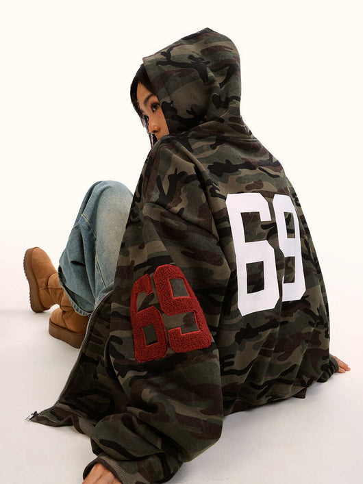 Sudadera Tipo Cardigan Camuflaje Forrada en Polar Grueso - Image 3