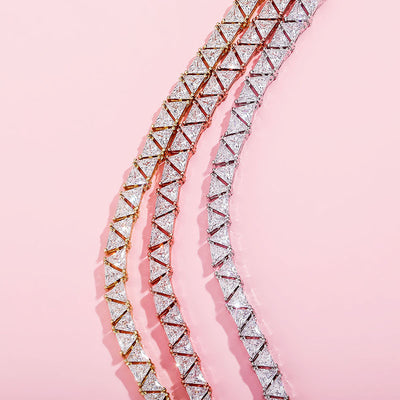 Pulsera de Circón Geométrico Triangular 5MM - Image 3