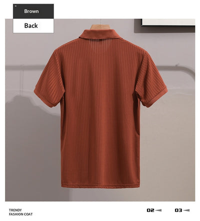 Camisa Ejecutiva Slim Fit de Manga Corta con Cuello Solapa - Image 21