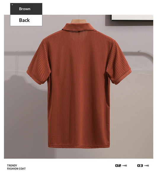 Camisa Ejecutiva Slim Fit de Manga Corta con Cuello Solapa - Image 21