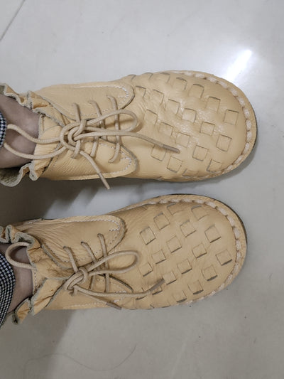 Zapatos de Cuero Genuino con Estilo Retro Artístico para Mujer - Image 5