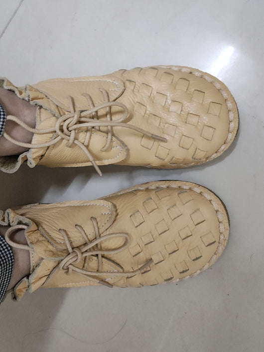 Zapatos de Cuero Genuino con Estilo Retro Artístico para Mujer - Image 5