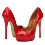 Zapatos de Tacón Alto Escotados para Mujer Talla Grande sin Cordones