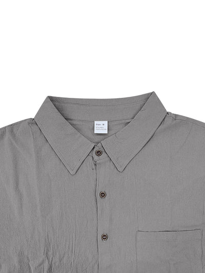 Camisa de Lino Transpirable Manga Corta para Playa - Image 24