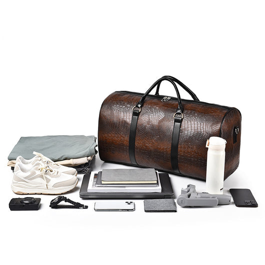 Bolsa de Viaje Deportiva para Hombre con Patrón Cocodrilo Personalizable - Image 4