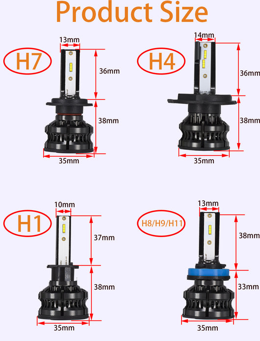 Faros LED M5 CSP - Iluminación Potente H1 H4 H7 H11 9005 9006 - Image 26