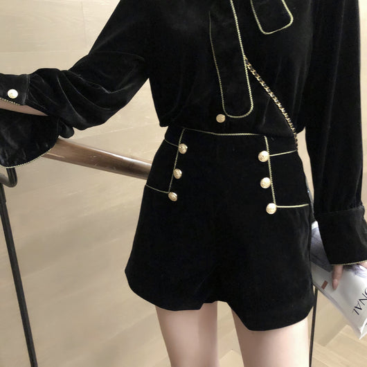 Shorts de Terciopelo para Mujer Madura - Elegancia y Confort para Otoño - Image 2
