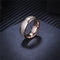 Anillo de Oro Rosado con Incrustación de Meteorita