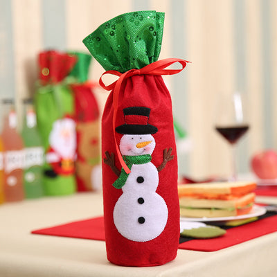 Bolsa Térmica para Botellas de Vino con Bordado de Lentejuelas - Diseño Navideño - Image 5