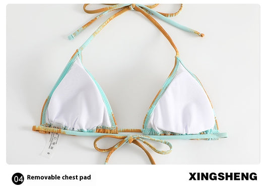 Traje de Baño Bikini Manga Larga con Tul Fruncido para Mujer - Image 4