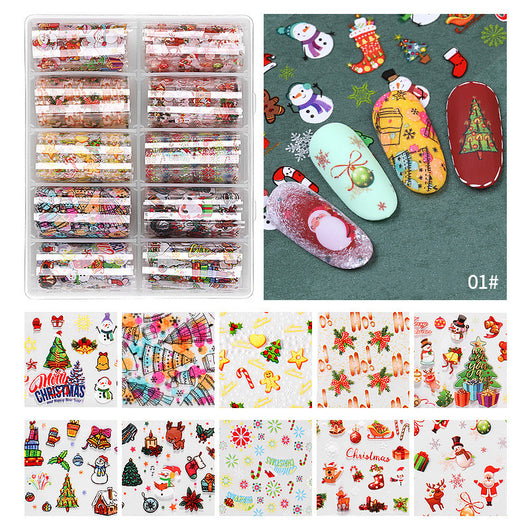 Stickers de Uñas Estrella Navideña