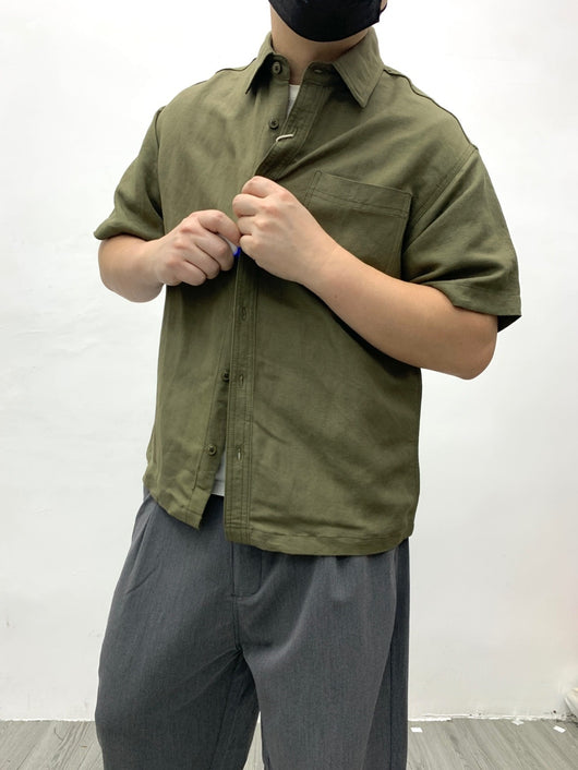 Camisa Retro Japonesa de Lino y Algodón de Manga Corta con Dobladillo Plano - Image 52