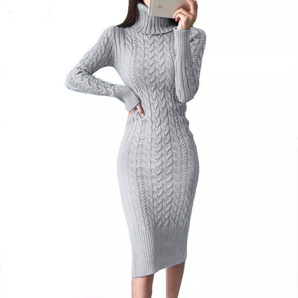 Vestido Ajustado de Punto con Falda Ceñida y Cadera Marcada - Image 3