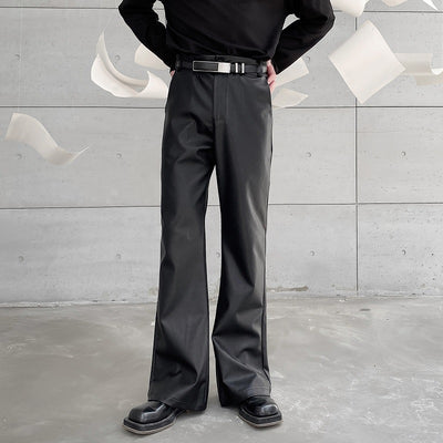 Pantalones de Traje Casual en Cuero PU para Hombre - Image 6