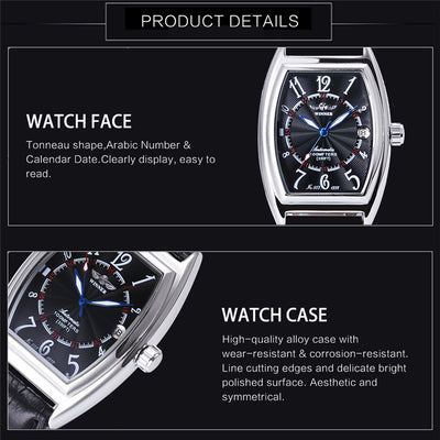 Reloj Mecánico Automático Casual de Barril para Hombre - Image 10