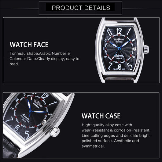 Reloj Mecánico Automático Casual de Barril para Hombre - Image 10