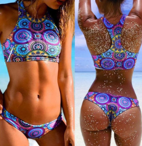 Bikini Brasileño Triángulo Cintura Baja Cuello Alto - Traje de Baño Moderno - Image 5