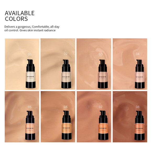 Base de Maquillaje Líquida Cobertura Total Resistente al Agua - Hidratante para Pieles Oscuras